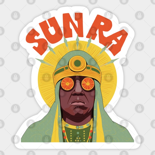 Sun Ra  -- Original Psychedelic Design Sticker by DankFutura